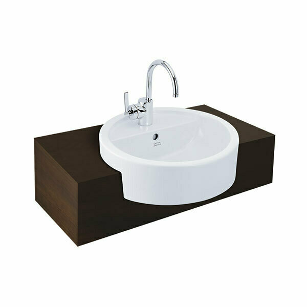 White Semi-Countertop Wash Basin