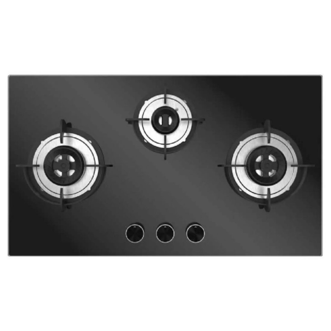 Carysil Bravo 78cm Built-in Glass Hob, 3 Brass Burner