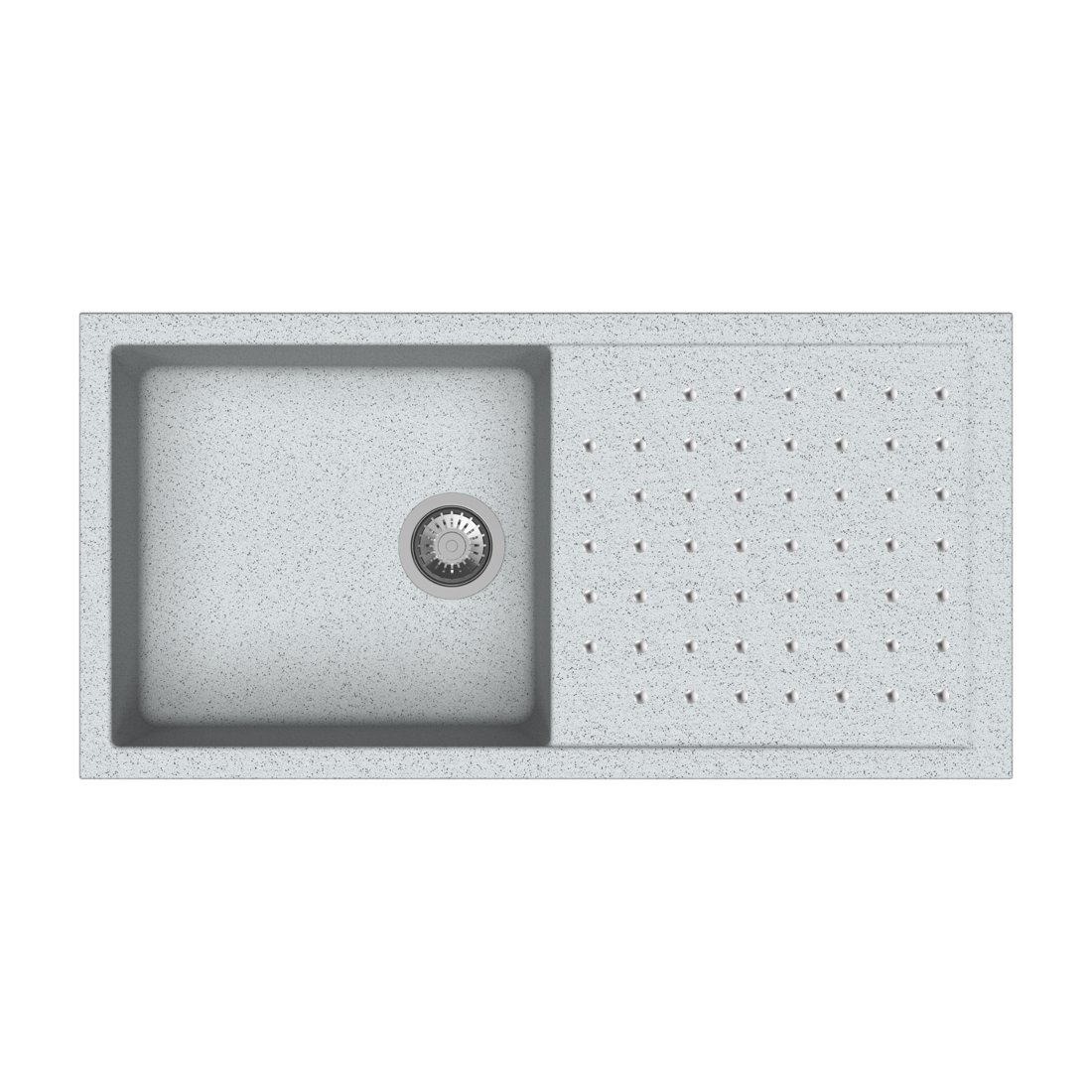 Carysil D100L Polo Single Bowl with Drainer Kitchen Sink