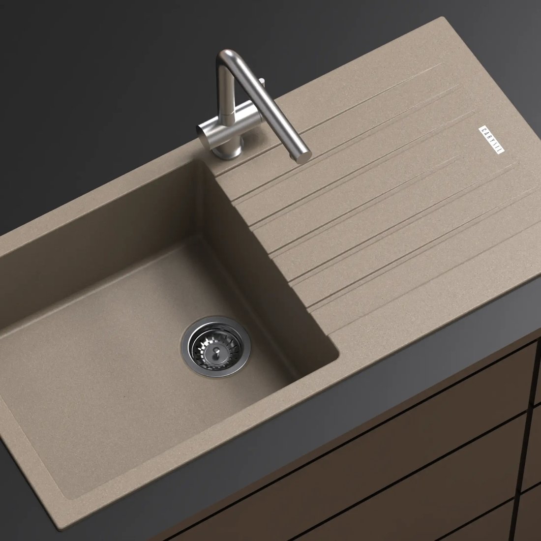 Carysil D100L Tip Toe Single Bowl with Drainer Kitchen sink