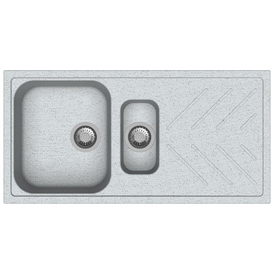 Carysil D150 New Beethoven One and Half Bowl Kitchen Sink with Drainer