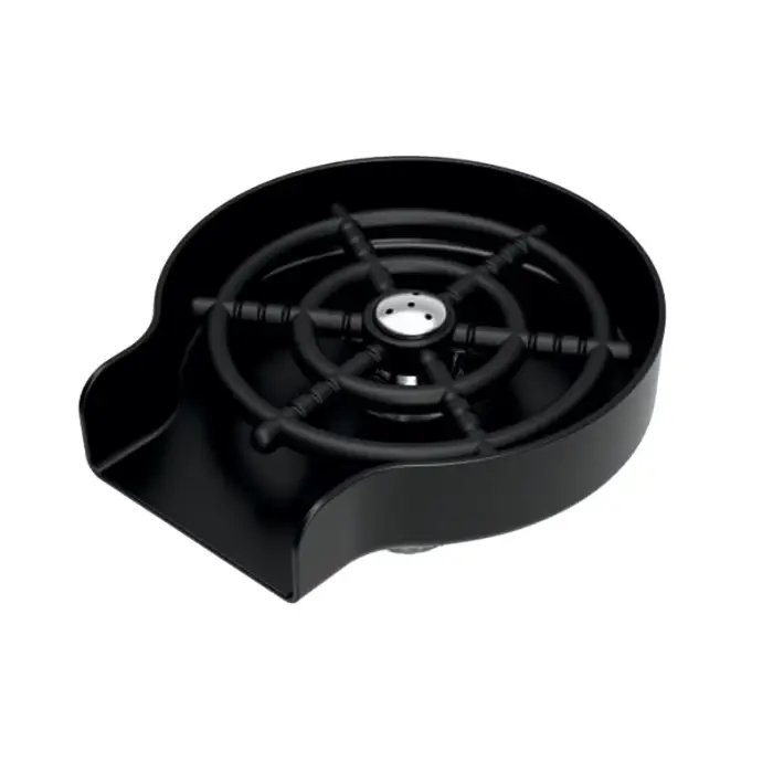 Carysil Glass Rinser for Kitchen Sink, Automatic Cup Washer for Kitchen Sink, 304-grade Stainless Steel, 5 Spray Holes, Bar Glass Rinser and Bottle Rinser, Matt Black Finish