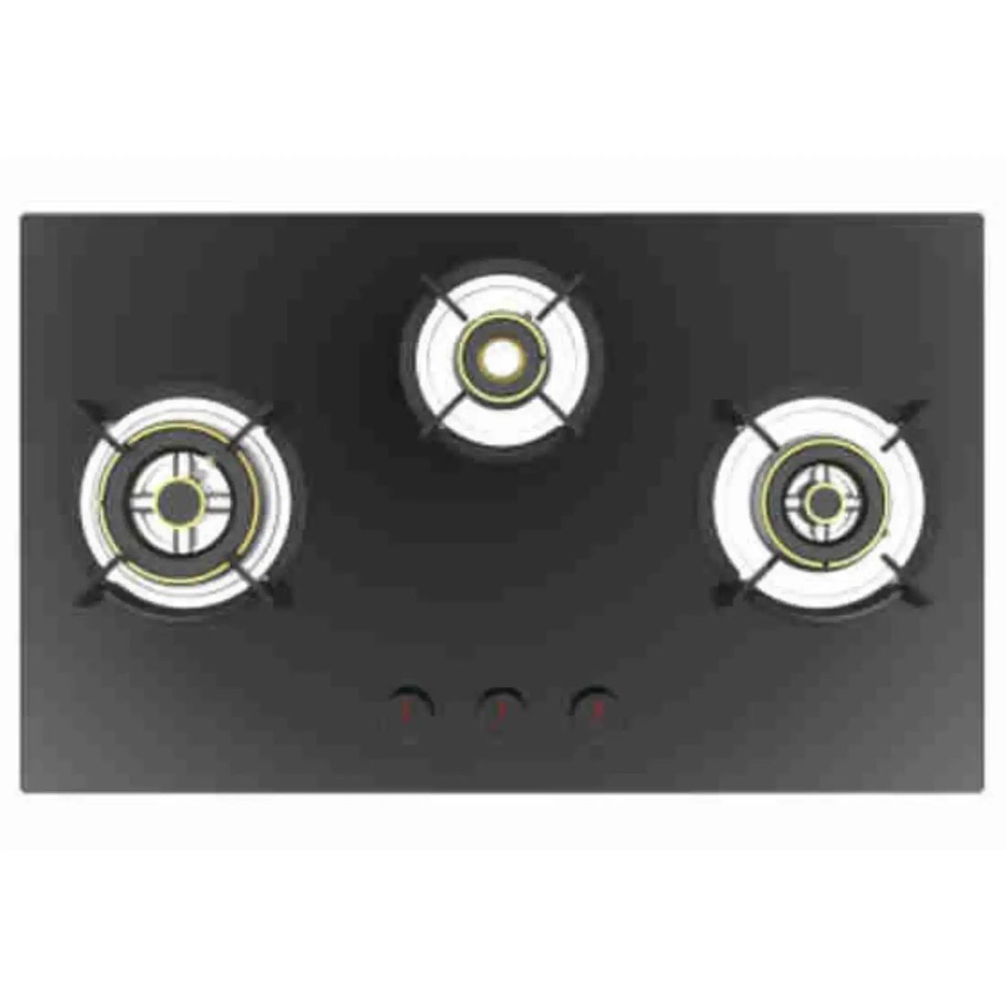 Carysil Pro 75cm Built-in Glass Hob, 3 Brass Burner