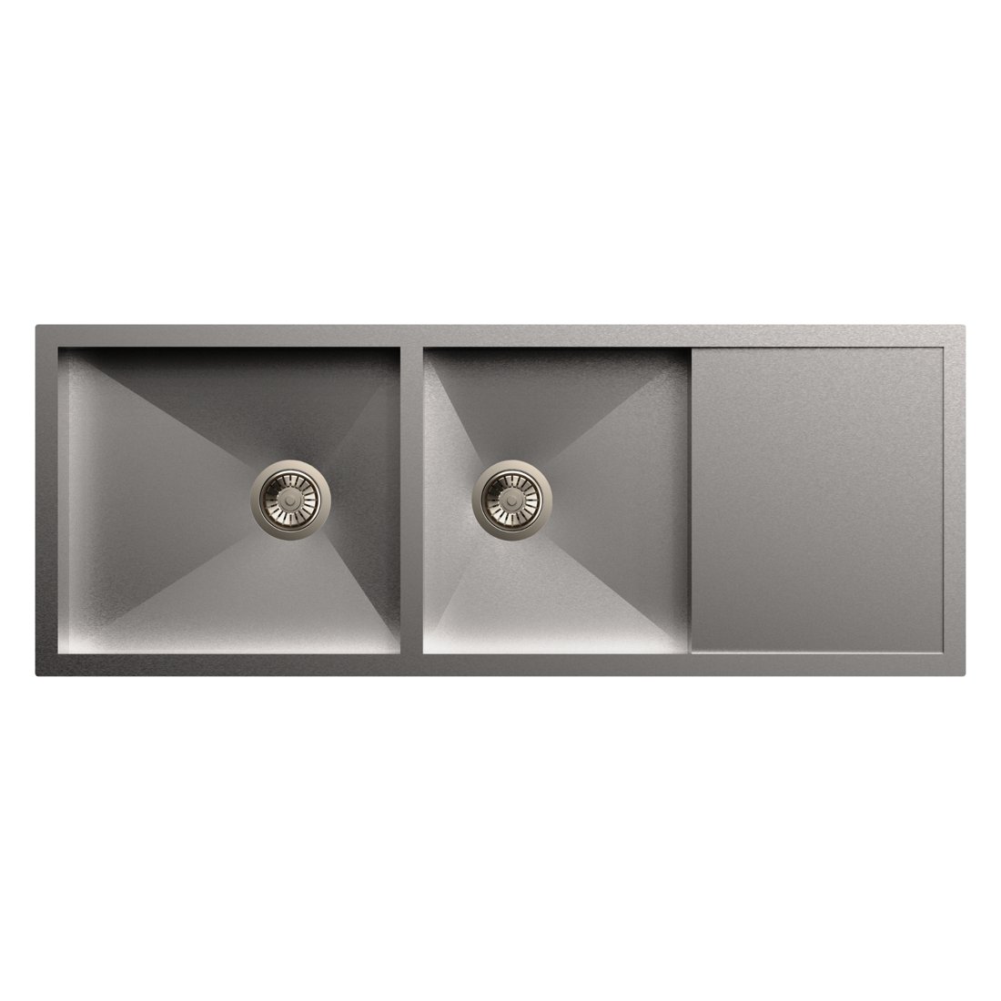 Carysil Quadro Double Bowl With Drainer 52x20x8