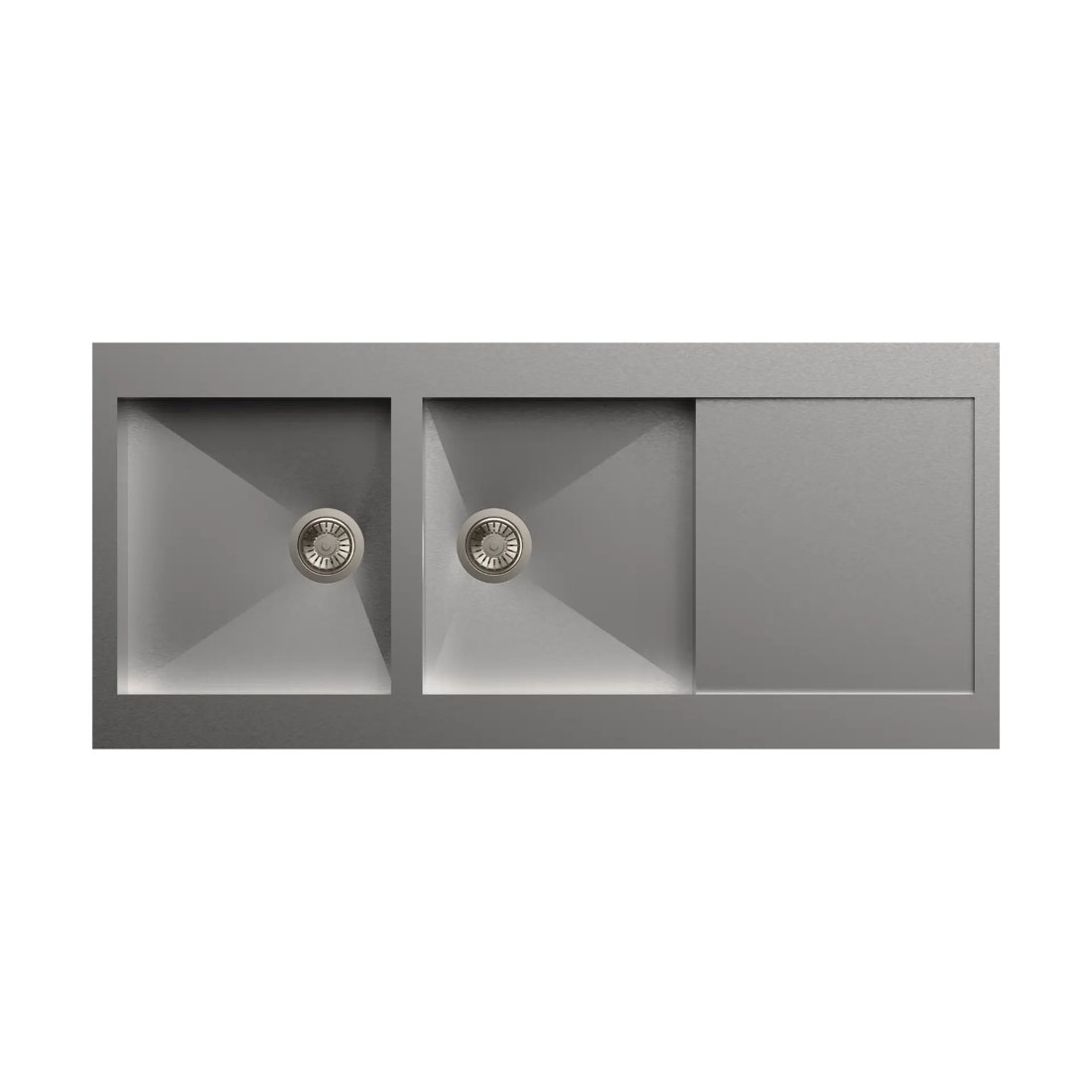 Carysil Rege One and Half and Double Bowl with Drainer 46x20x8 dimensions