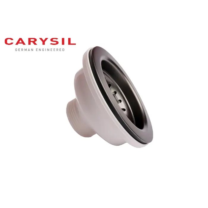 Carysil Round Waste Coupling for Kitchen Sink, Premium 304-grade Stainless Steel Coupling, Removable Waste Strainer for Kitchen Sink, Rust-Free, Corrosion-Resistant, Matt Black PVD Finish dimensions