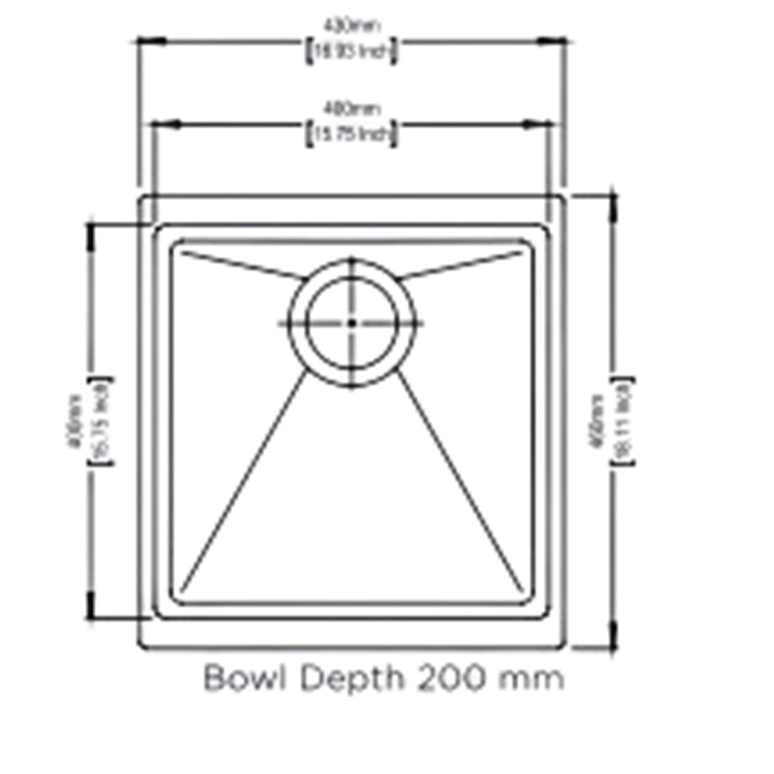 Carysil SM430 Smart Series Single Bowl Kitchen Sink dimensions