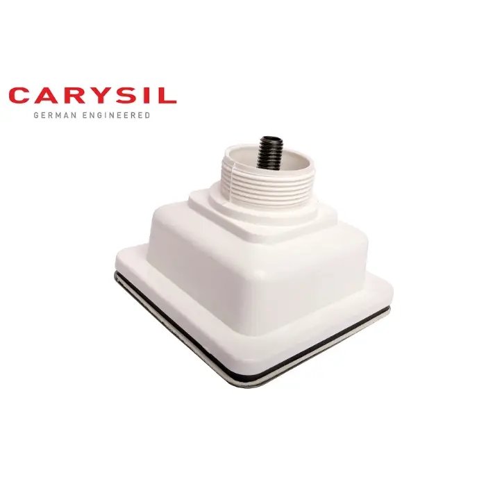 Carysil Square Waste Coupling for Kitchen Sink, Premium 304-grade Stainless Steel Coupling, Removable Waste Strainer for Kitchen Sink, Rust-free, Corrosion-Resistant, Matt Black PVD Finish