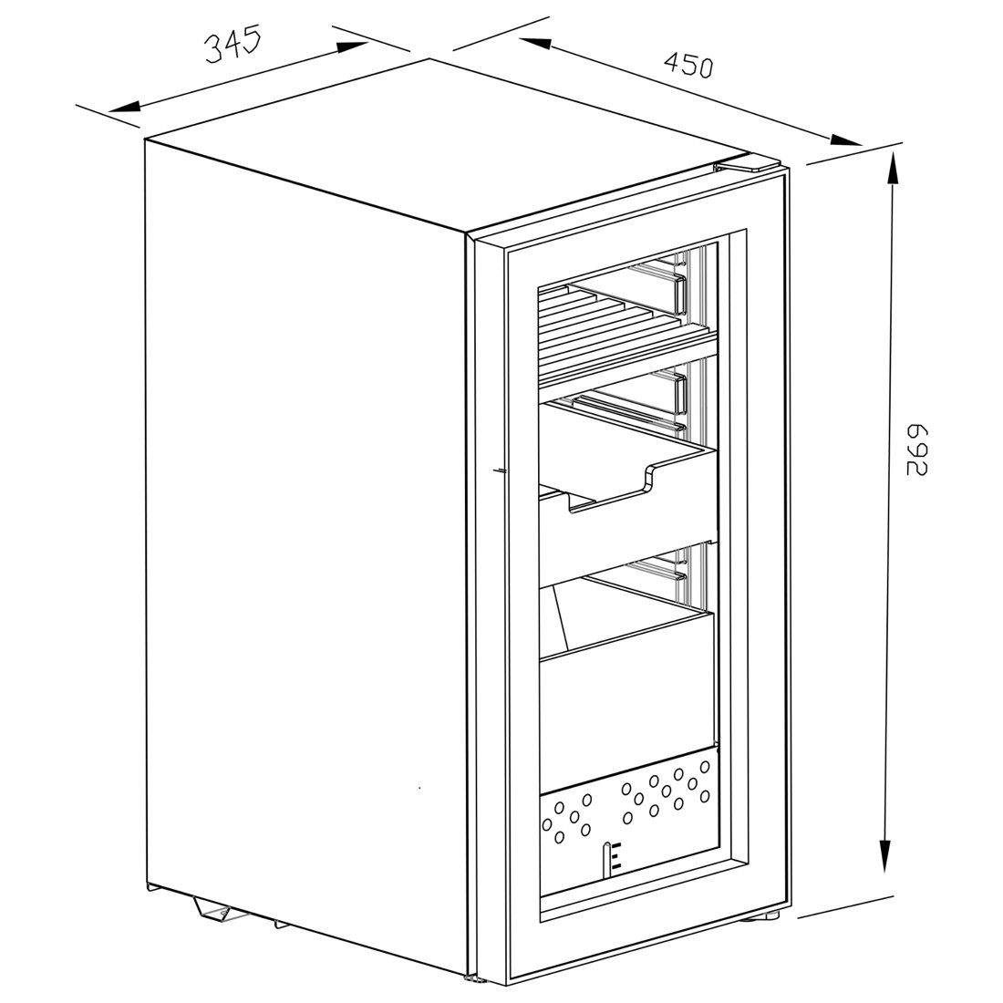 Cigar Humidor 212 dimensions