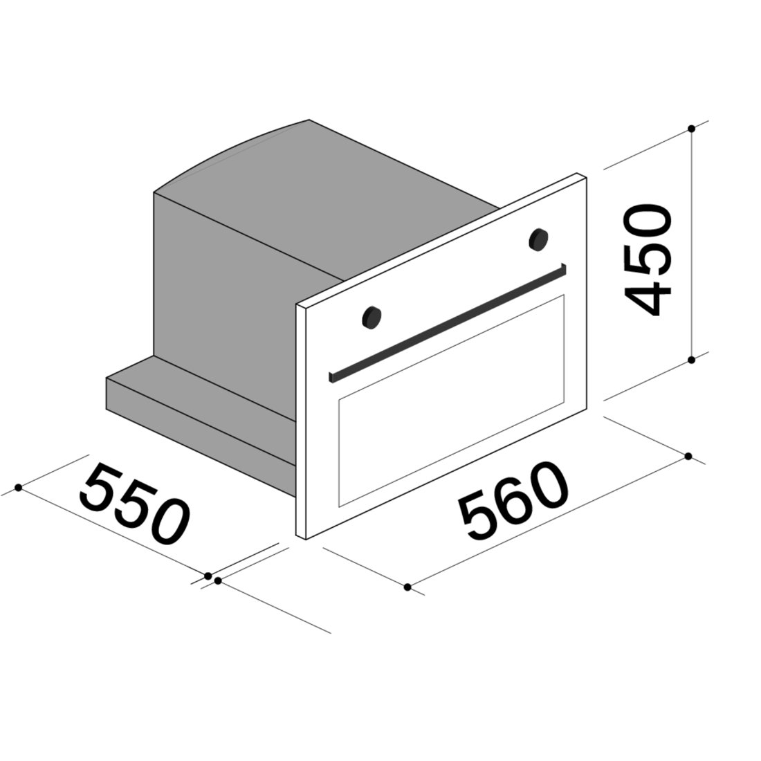 Eclipse Combi Microwave dimensions