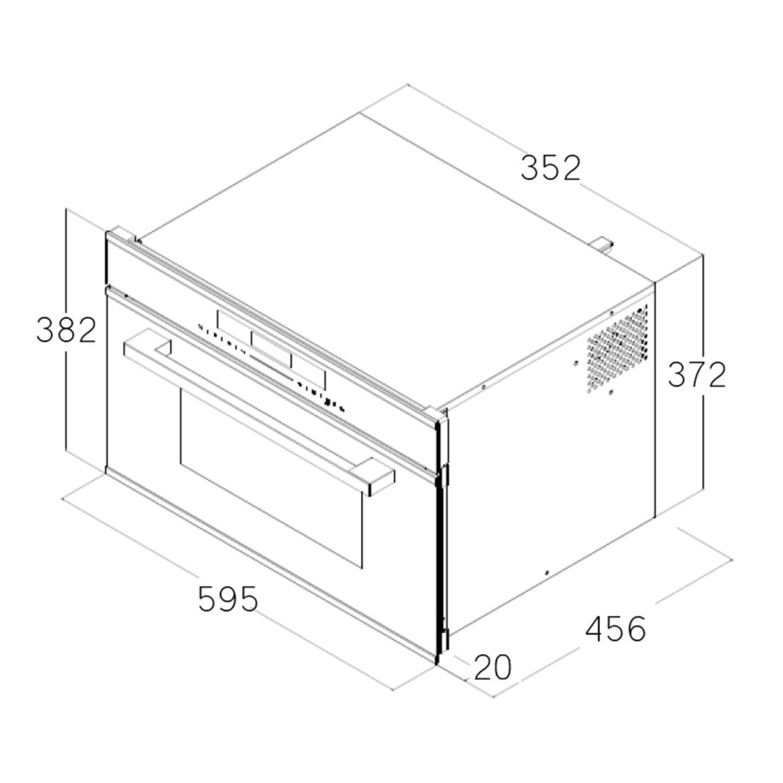 Linear 34 Microwave dimensions