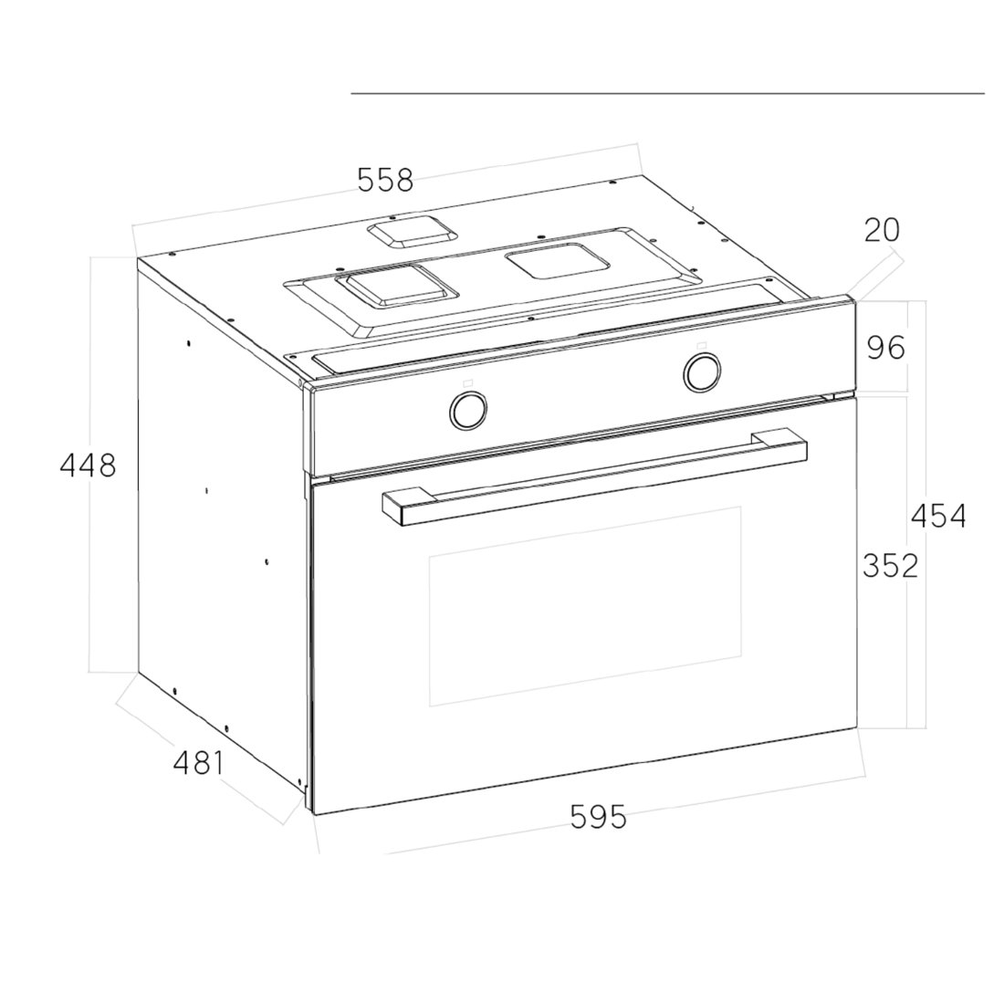 Linear Combi Oven Microwave dimensions