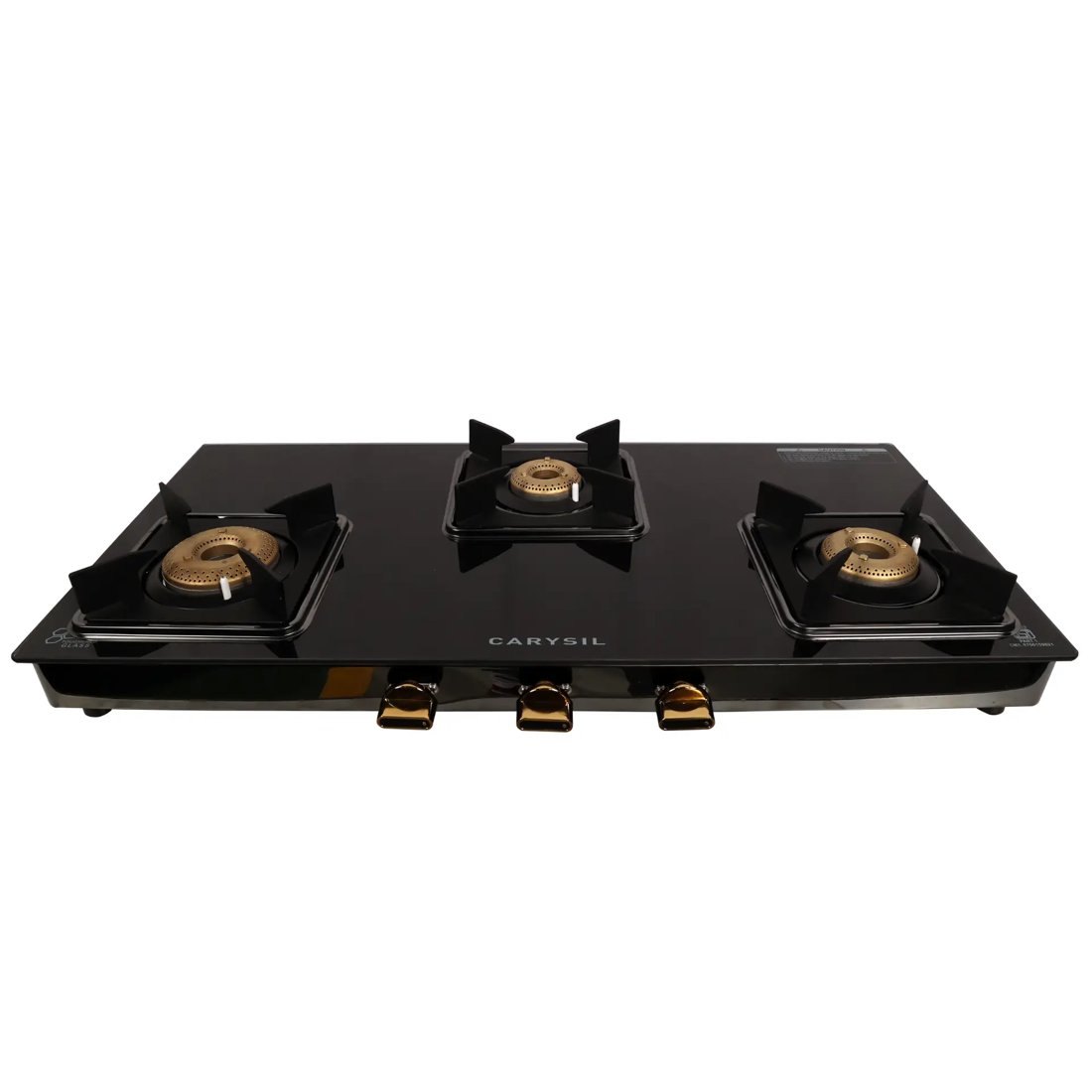 PVD Cooktop Gun Metal 3 Burner dimensions