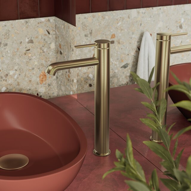 Basin Mixer - Large brushed bronze