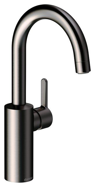 Basin mixer with high spout graphite grey