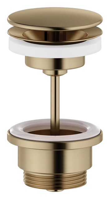 Basin waste, always open brushed bronze