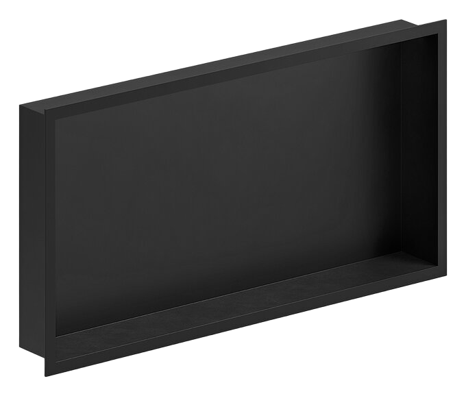 Built-in shower shelf matt black