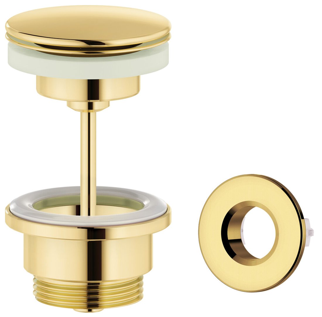 Built-in shower shelf brushed brass
