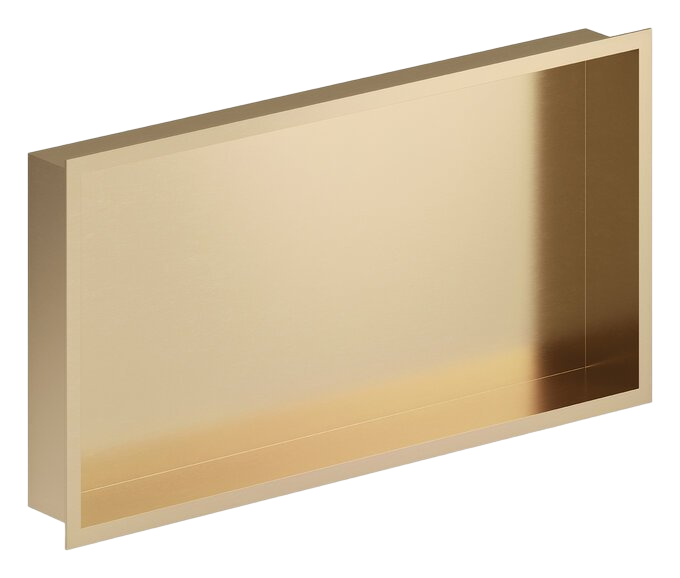 Built-in shower shelf brushed bronze