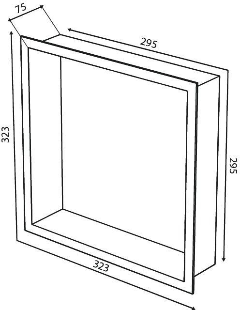 Built-In Shower Shelf steel