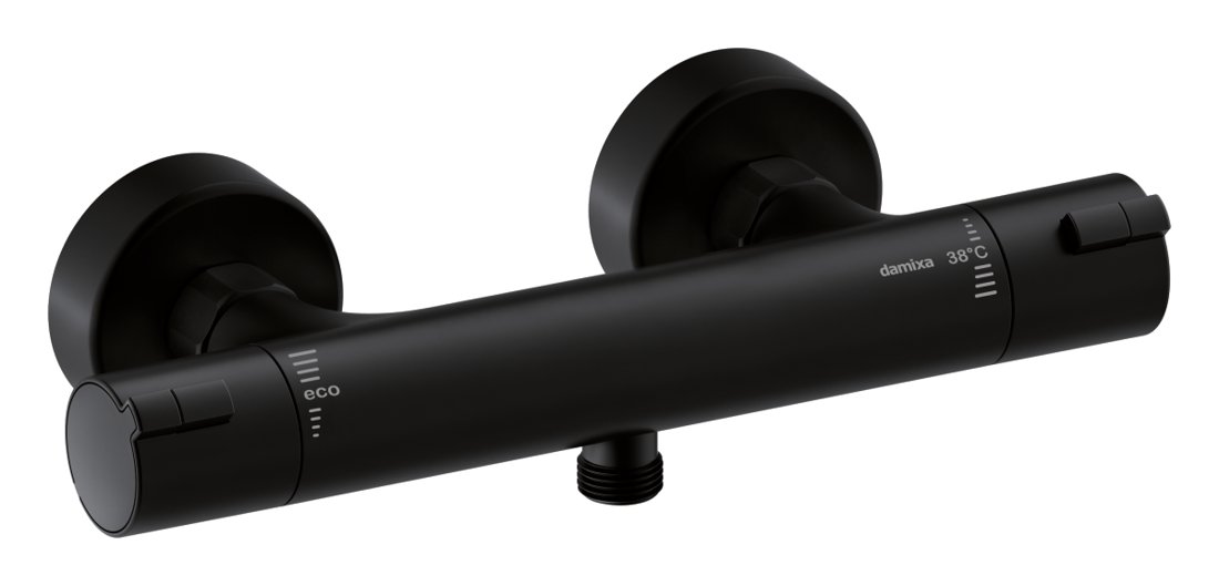 Fixed shower set matt black