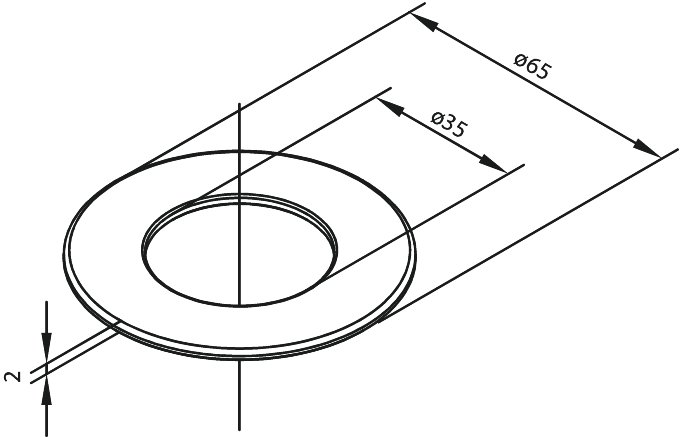 Fixing plate polished brass