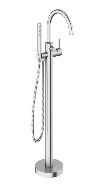 Freestanding bath mixer steel