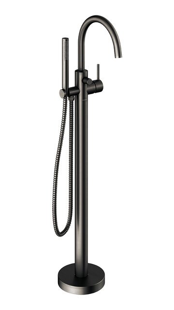Freestanding bath mixer graphite grey