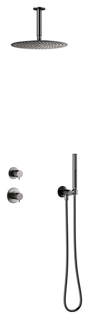 Freestanding bath mixer graphite grey