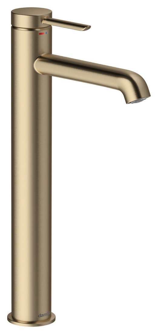 Freestanding bath mixer brushed bronze