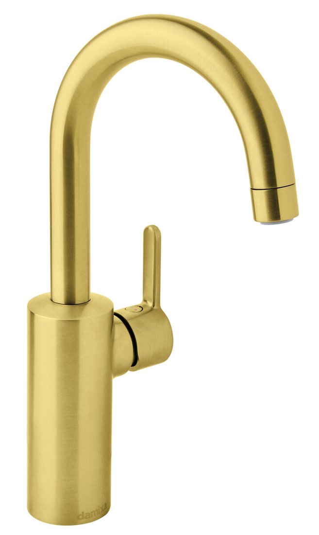 Hand shower tube brushed brass
