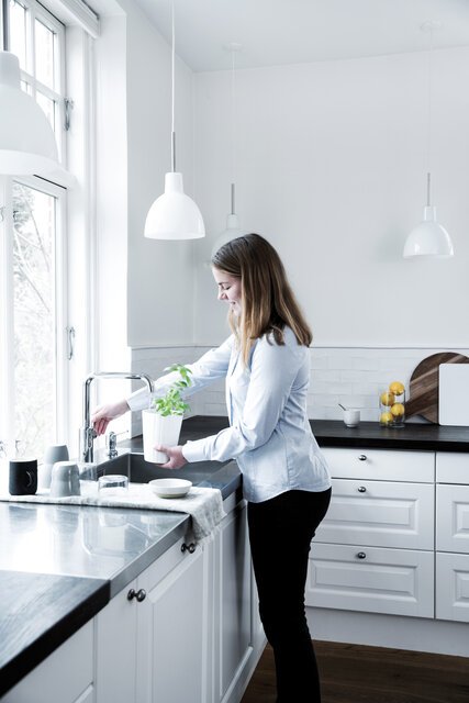 Kitchen Mixer with Dishwasher Shut off valve chrome