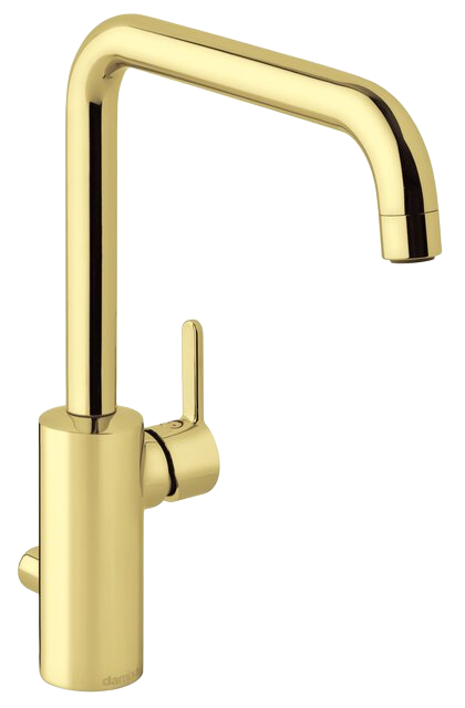 Kitchen Mixer with Dishwasher Shut off valve polished brass