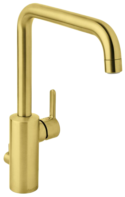 Kitchen Mixer with Dishwasher Shut off valve brushed brass