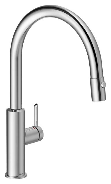 Kitchen mixer with pull-out spray chrome