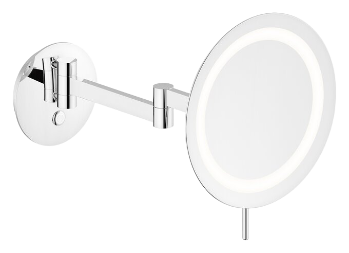 Make-up mirror with light chrome