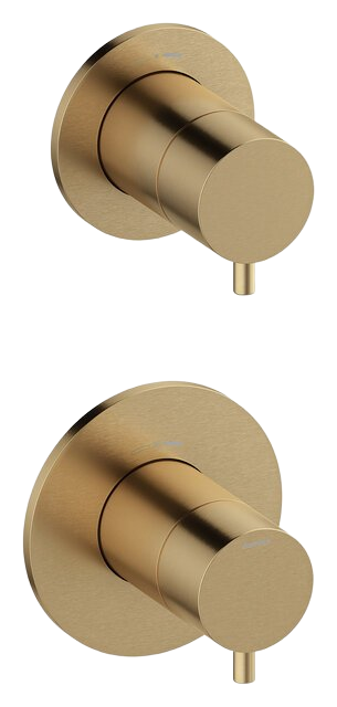 Outer parts bundle - Thermostat + 2 way diverter brushed bronze