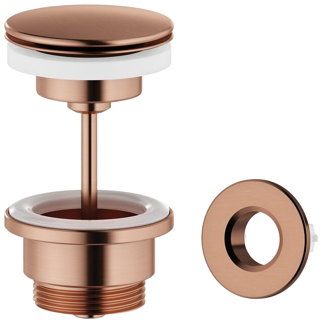 Pop Up Waste with click-function brushed copper