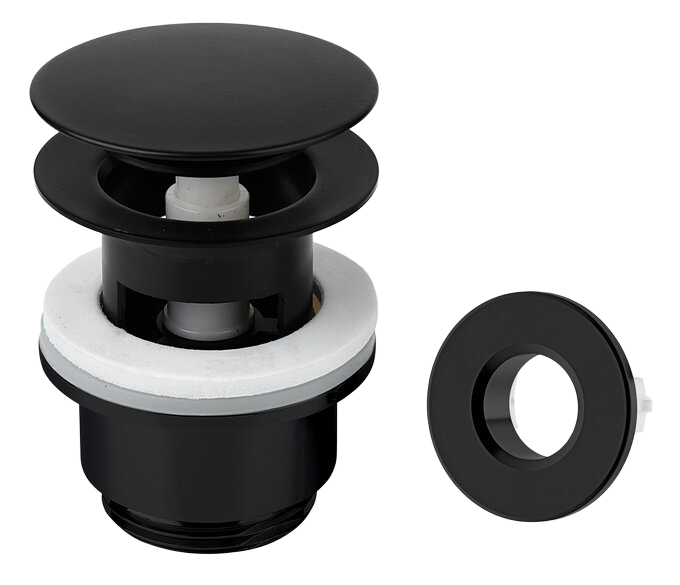 Pop Up Waste with click-function matt black