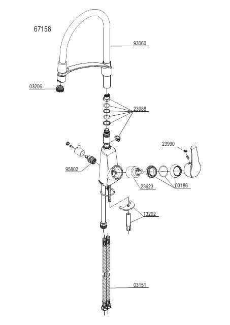 Pro Kitchen Mixer chrome