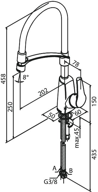 Pro Kitchen Mixer chrome