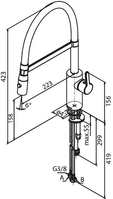 Pro Kitchen Mixer steel