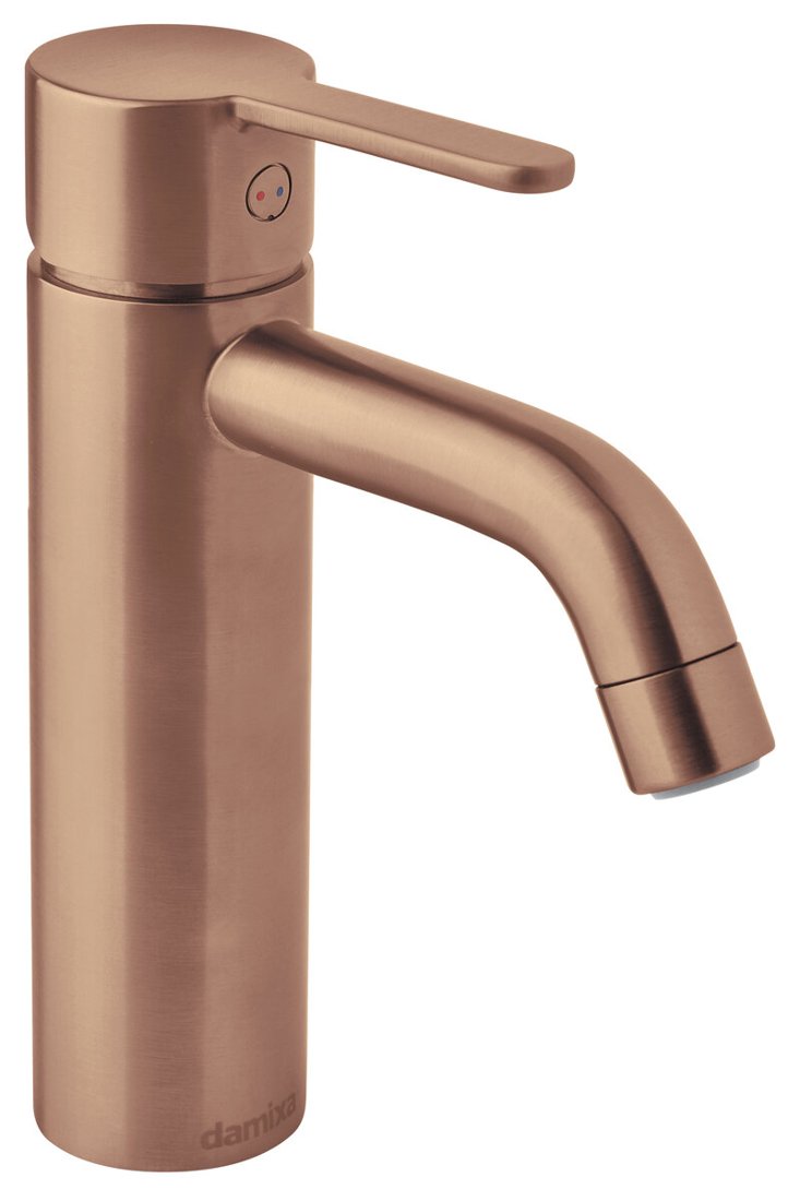 Rosette Ø90 for concealed stop cock diverter brushed copper