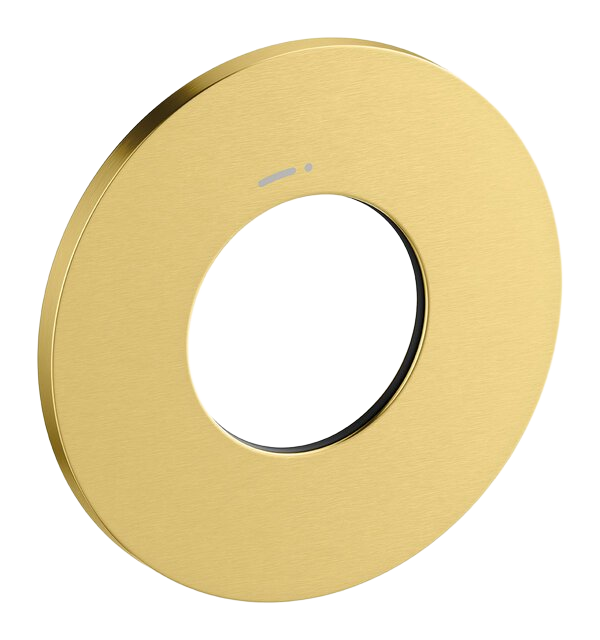 Rosette Ø90 for concealed stop cock flow brushed brass