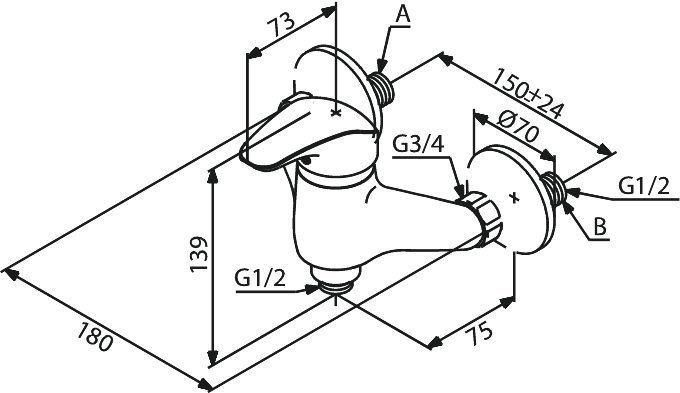 Shower Mixer chrome
