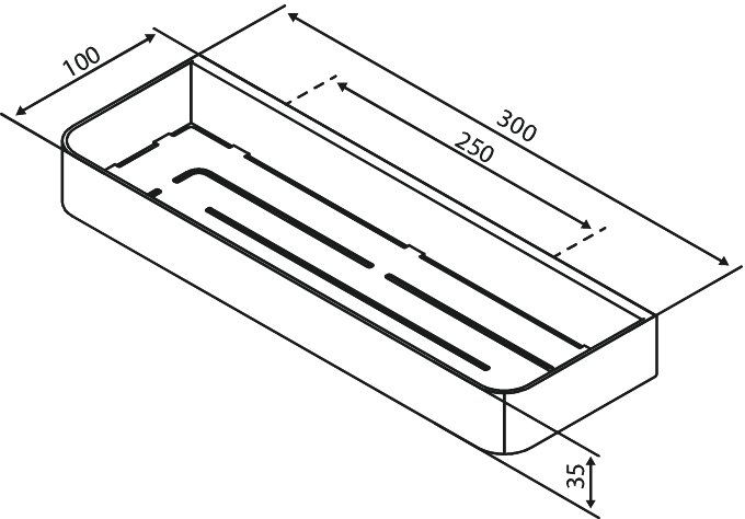 Shower shelf graphite grey