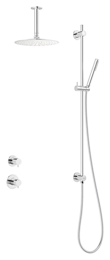 Shower squeegee with holder chrome
