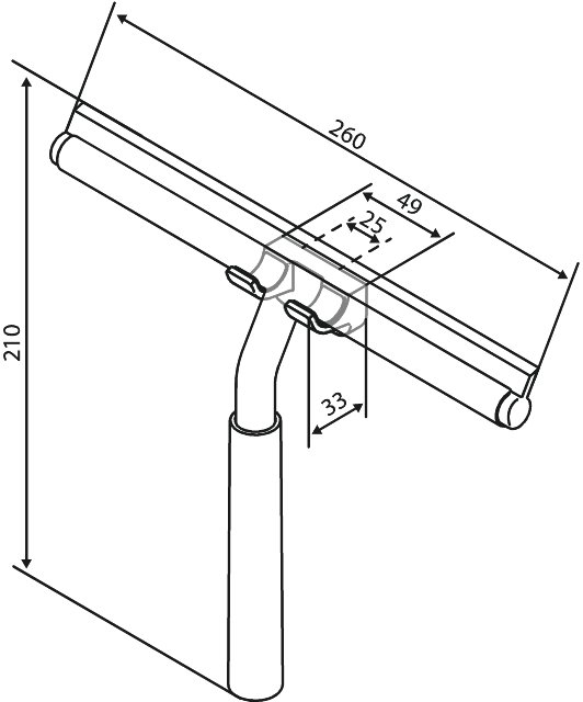 Shower squeegee with holder brushed copper