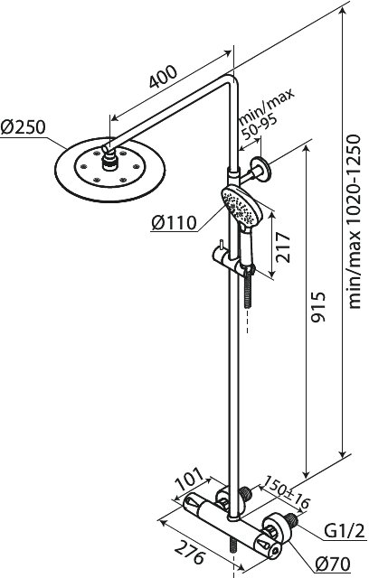 Shower System steel