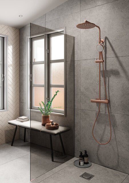 Shower System brushed copper